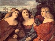 Palma Vecchio The Three Sisters (detail) dh china oil painting reproduction